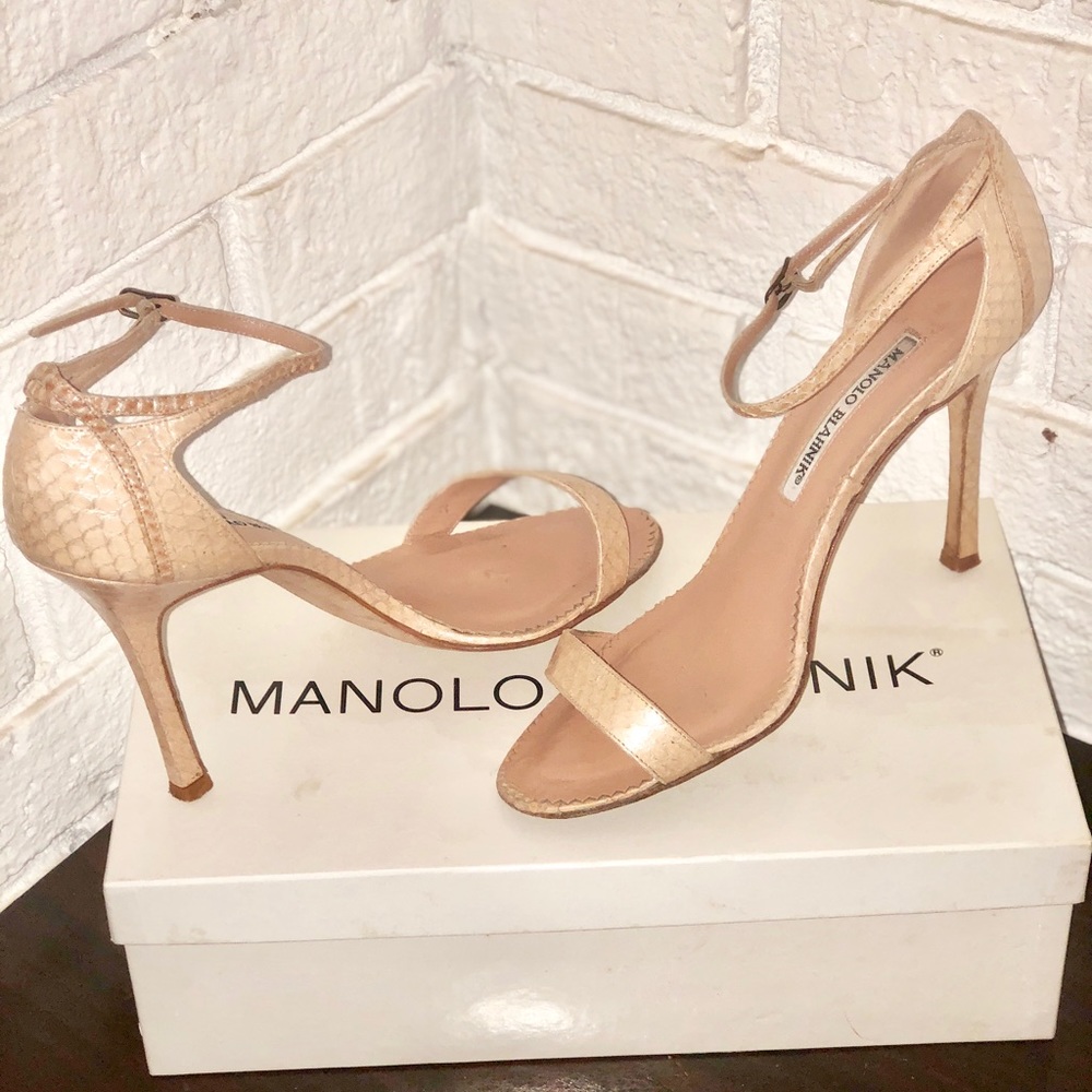Manolo Blahnik Snake Skin Heels